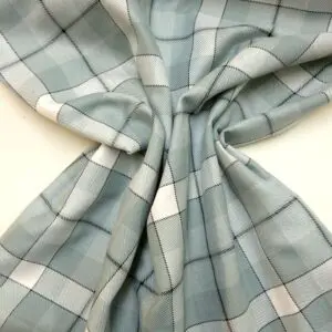 Suiting Fabric Plaid Checks Chelsea Blue