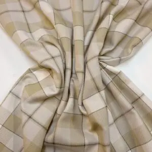 Suiting Fabric Plaid Checks Chelsea Beige