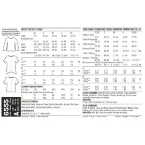 New Look Sewing Pattern 6555