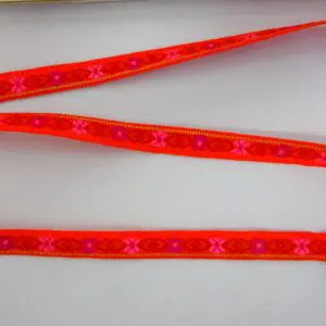 Braid Trimming Tape 1cm Double Diamond Red