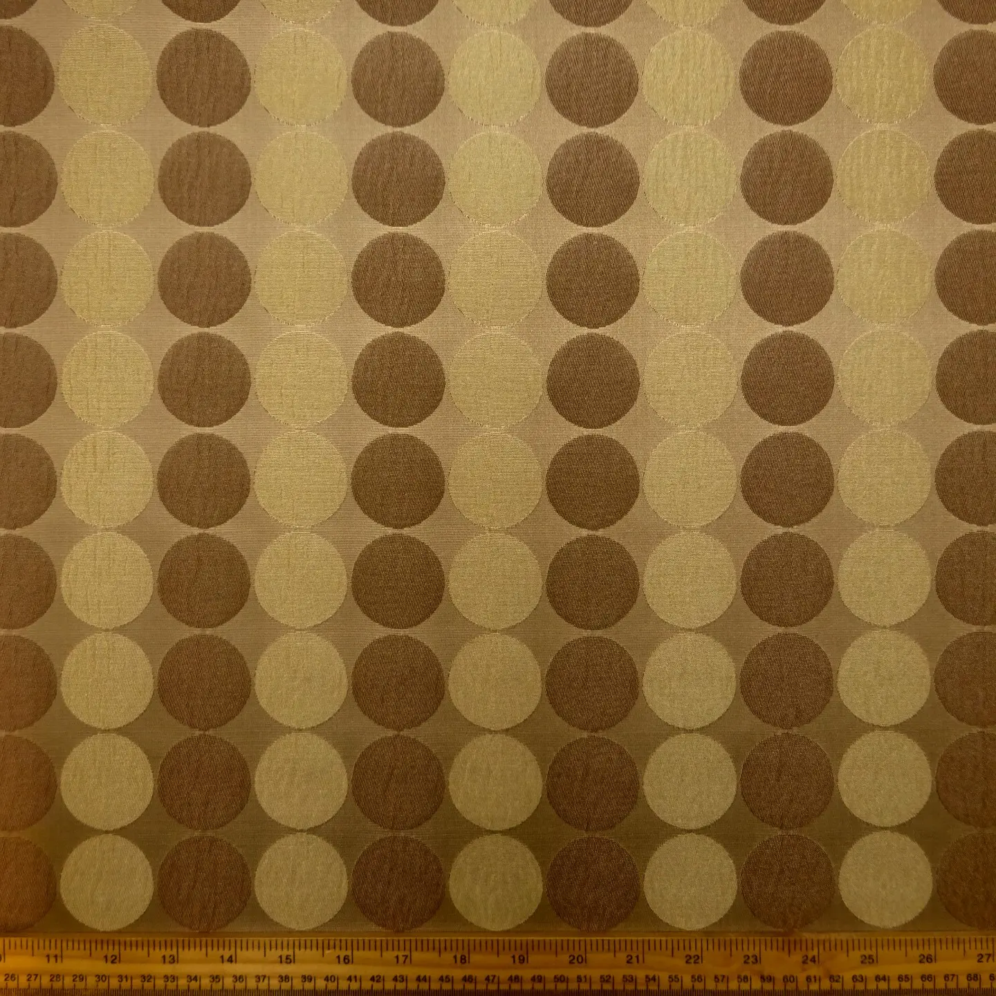 Curtain Fabric Taffeta Balls Sand/Gold/Bronze
