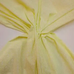 Polyester Cotton Fabric Meringue Flowers Lemon