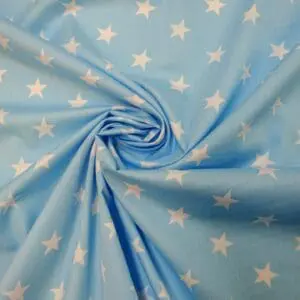 Cotton Fabric Stars Movie Sky Blue