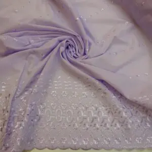 Broderie Anglais Fabric Double Bordered Cosmopolitan Lavender