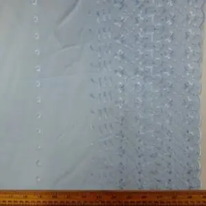 Broderie Anglais Fabric Double Bordered Cosmopolitan Blue