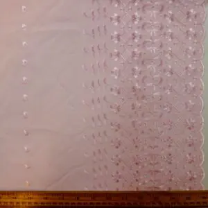 Broderie Anglais Fabric Double Bordered Cosmopolitan Pink