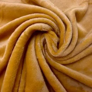 Fleece Fabric Monkey Fur Mustard