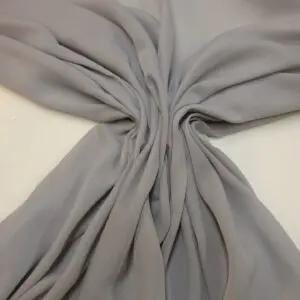Georgette Fabric Polyester £2.00 Deals Silver Grey