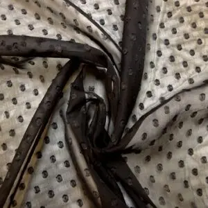 Georgette Fabric Jacquard Spot Black