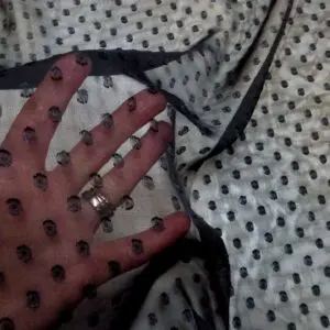 Georgette Fabric Jacquard Spot Black