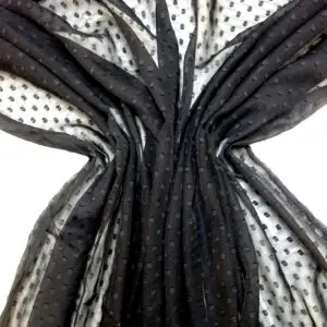 Georgette Fabric Jacquard Spot Black
