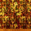 Satin Fabric Soft Polyester Gold Glitz Green