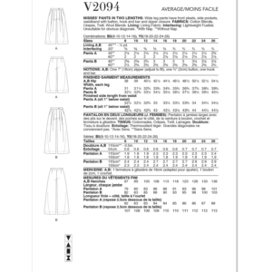 Vogue Sewing Pattern 2094