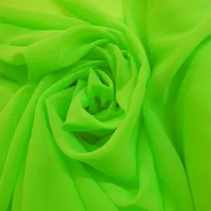 Plain Polyester Chiffon Fabric Flo Green