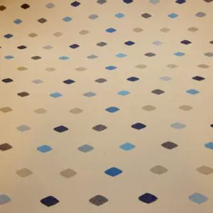 Curtain Fabric Diamond Rain Ivory Oyster Blue