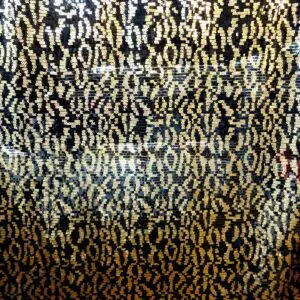 Sequin Fabric On Net Cable Copper Black