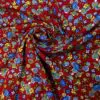 Viscose Fabric Faux Liberty Print Twiggy Willow Wine