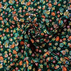 Viscose Fabric Faux Liberty Print Twiggy Willow Bottle