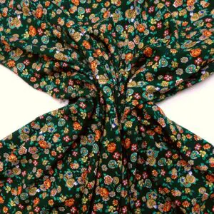 Viscose Fabric Faux Liberty Print Twiggy Willow Bottle