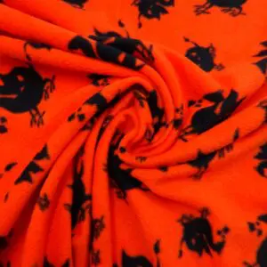 Polar Fleece Fabric Dragons Orange