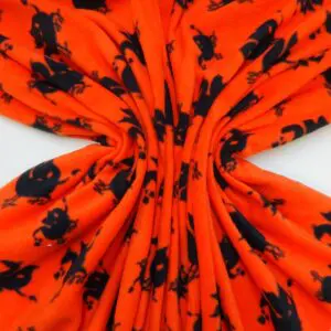 Polar Fleece Fabric Dragons Orange