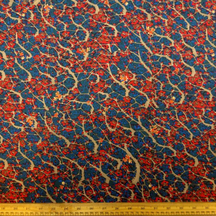 Satin Fabric Soft Sumptuous Cracked Sea Jade