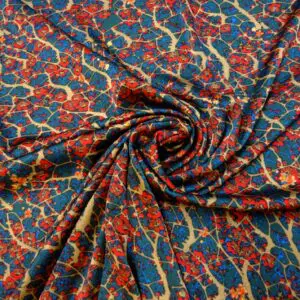 Satin Fabric Soft Sumptuous Cracked Sea Jade