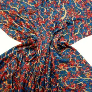 Satin Fabric Soft Sumptuous Cracked Sea Jade