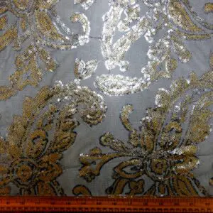 Sequin Fabric On Mesh Lace Old Kent Road Orchid Black Gold Silver