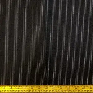 Suiting Fabric Pin Stripe Lurex Mini Inter Stripe Black