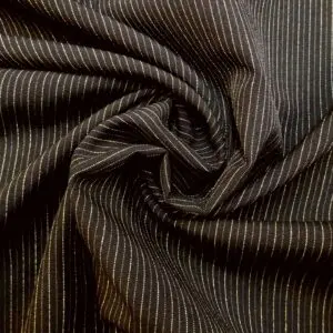 Suiting Fabric Pin Stripe Lurex Mini Inter Stripe Black/Gold