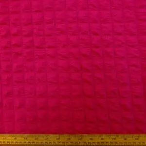 Jersey Fabric 3D Seersucker Polyester Cerise