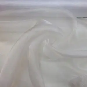 Voile Sugar Puff Nylon Fabric White