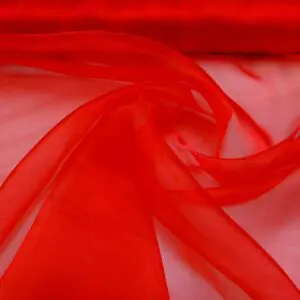 Voile Sugar Puff Nylon Fabric Red