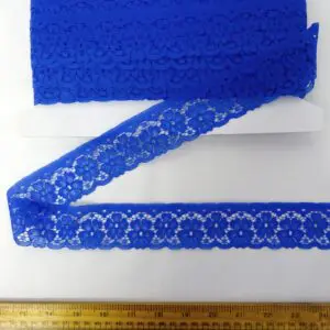 Lace Trimming 40mm Wide Pansy Royal