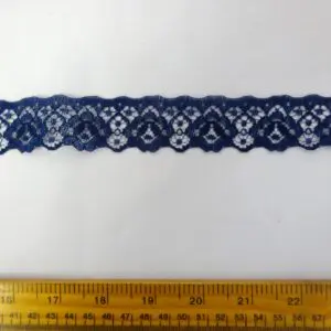 Lace Trimming 35mm Wide Venice Navy