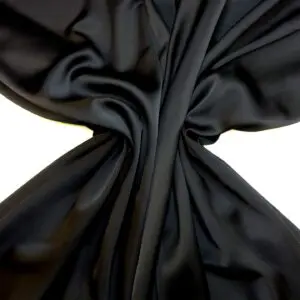 Satin Fabric Elegant Evening Wear Satin Black