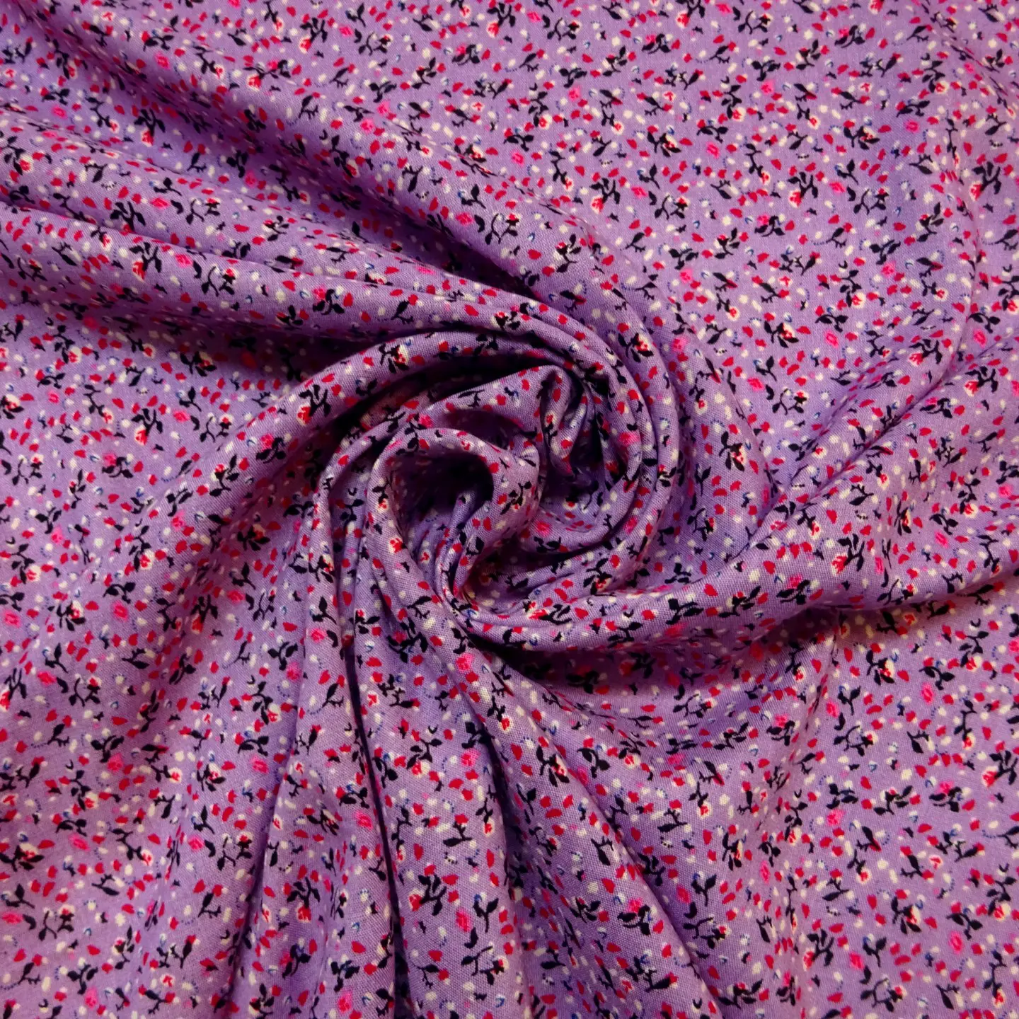Viscose Fabric Floral Bonnie Fusion Lilac
