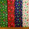 Christmas Polyester Cotton Fabric Christmas Jamboree