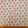 Christmas Polyester Cotton Fabric Christmas Robins Cream