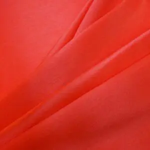 Shantung Fabric Polyester Dress Weight Coral