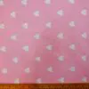 Canvas Fabric Cotton Hearts Pink
