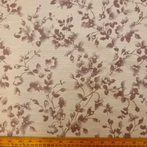 Curtain Fabric Beaumont Floral Dusky Violet Cream