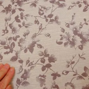 Curtain Fabric Beaumont Floral Dusky Violet Cream