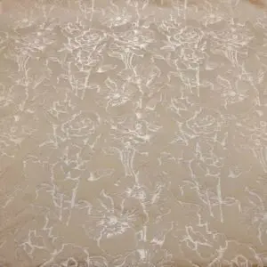 Curtain Fabric Beaumont Cabbage Rose Beige/Ivory