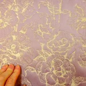 Curtain Fabric Beaumont Cabbage Rose Mauve Mavis