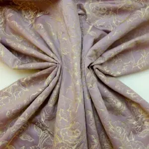 Curtain Fabric Beaumont Cabbage Rose Mauve Mavis