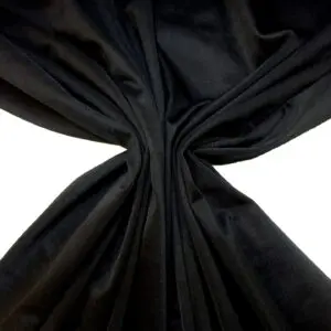 Jersey Fabric Solid Woven Black