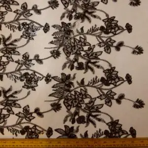 Sequinned Net Fabric Burlesque Hottie Dusty Pink