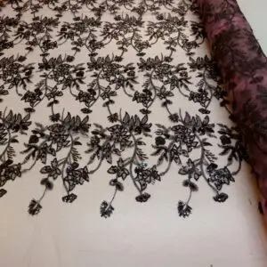 Sequinned Net Fabric Burlesque Hottie Dusty Pink